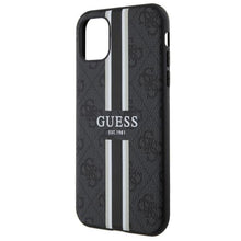 Заредете изображение във визуализатора на галерията – Guess GUHMN61P4RPSK iPhone 11 / Xr black/black hardcase 4G Printed Stripes MagSafe
