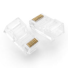 Заредете изображение във визуализатора на галерията – Ugreen 100x plug end RJ45 8P8C (UTP Cat. 5 / Cat. 5e) transparent (NW110)

