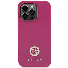 Заредете изображение във визуализатора на галерията – Original Case GUESS Strass Metal Logo GUHCP15XPS4DGPP for Iphone 15 Pro Max pink
