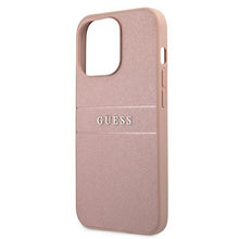 Заредете изображение във визуализатора на галерията – Guess GUHCP13XPSASBPI iPhone 13 Pro Max 6,7" różowy/pink hardcase Saffiano Stripe
