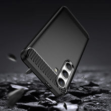 Заредете изображение във визуализатора на галерията – Carbon Case for Samsung Galaxy S24 Flexible Silicone Carbon Cover - Black

