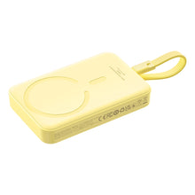 Заредете изображение във визуализатора на галерията – Baseus Magnetic Mini MagSafe 10000mAh 30W powerbank with built-in Lightning cable - yellow + Baseus Simple Series USB-C - USB-C 60W 0.3m cable
