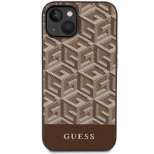 Заредете изображение във визуализатора на галерията – Guess GUHMP14MHGCFSEW iPhone 14 Plus 6.7" brown/brown hard case GCube Stripes MagSafe
