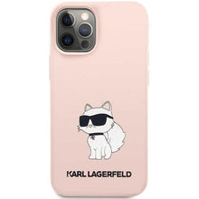 Заредете изображение във визуализатора на галерията – Karl Lagerfeld KLHCP12MSNCHBCP iPhone 12 /12 Pro 6.1" hardcase pink/pink Silicone Choupette
