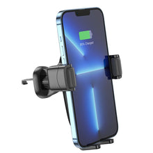 Заредете изображение във визуализатора на галерията – HOCO car holder with wireless charging automatic 15W HW01 Pro blac
