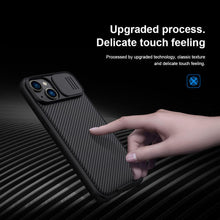 Заредете изображение във визуализатора на галерията – Nillkin CamShield Pro PC+TPU Case for Iphone 14/13 purple
