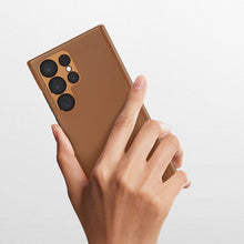 Заредете изображение във визуализатора на галерията – Dux Ducis Grit case for Samsung Galaxy S23 Ultra elegant cover made of artificial leather MagSafe brown
