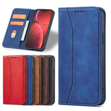 Заредете изображение във визуализатора на галерията – Magnet Fancy Case case for iPhone 14 Pro Max cover with flip wallet stand blue

