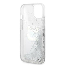 Заредете изображение във визуализатора на галерията – Karl Lagerfeld KLHCP14SLNCHCS iPhone 14 6.1" silver/silver hardcase Glitter Choupette Head
