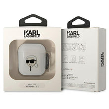 Заредете изображение във визуализатора на галерията – Karl Lagerfeld KLA2HNIKTCT AirPods 1/2 cover transparent Karl`s Head
