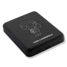 Заредете изображение във визуализатора на галерията – Karl Lagerfeld Inductive power bank KLPBMKIOTTGK 5W 3000mAh black/black Ikonik MagSafe
