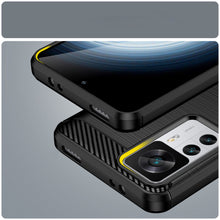 Заредете изображение във визуализатора на галерията – Carbon Case case for Xiaomi 12T Pro / Xiaomi 12T flexible silicone carbon cover black
