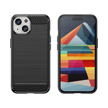 Заредете изображение във визуализатора на галерията – Flexible carbon pattern case for iPhone 15 Carbon Case - blue
