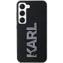 Заредете изображение във визуализатора на галерията – Karl Lagerfeld 3D Rubber Glitter Logo case for Samsung Galaxy S23 - black
