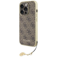 Заредете изображение във визуализатора на галерията – Guess GUHCP15LGF4GBR iPhone 15 Pro 6.1" brown/brown hardcase 4G Charms Collection
