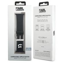 Заредете изображение във визуализатора на галерията – Karl Lagerfeld 3D Rubber Choupette Heads Strap for Apple Watch 38/40/41mm - Black
