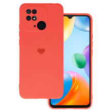 Заредете изображение във визуализатора на галерията – Vennus Silicone Heart Case for Xiaomi Redmi 10C design 1 coral
