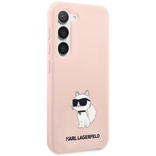 Заредете изображение във визуализатора на галерията – Karl Lagerfeld KLHCS23SSNCHBCP S23 S911 hardcase pink/pink Silicone Choupette
