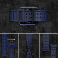 Заредете изображение във визуализатора на галерията – Strap Triple Protection strap for Apple Watch Ultra, SE, 8, 7, 6, 5, 4, 3, 2, 1 (49, 45, 44, 42 mm) bracelet bracelet navy blue
