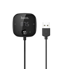 Заредете изображение във визуализатора на галерията – HOCO transmitter FM bluetooth AUX E65 Unity black
