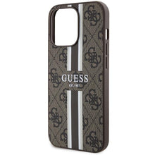 Заредете изображение във визуализатора на галерията – Guess GUHMP13XP4RPSW iPhone 13 Pro Max 6.7" brown/brown hardcase 4G Printed Stripes MagSafe
