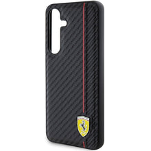 Заредете изображение във визуализатора на галерията – Original FERRARI hardcase Carbon Printed Line FEHCS24MN3DUR for Samsung Galaxy  S24 Plus Black
