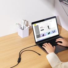 Заредете изображение във визуализатора на галерията – Baseus Flash Series Ⅱ Fast Charging Cable 2in1 USB-C - 2xUSB-C 100W 1.5m black

