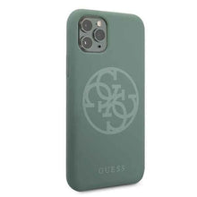 Заредете изображение във визуализатора на галерията – Guess GUHCN58LS4GKA iPhone 11 Pro khaki hard case Silicone 4G Tone On Tone
