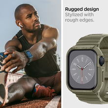 Заредете изображение във визуализатора на галерията – SPIGEN Rugged Armor ”PRO” case for APPLE WATCH 4 / 5 / 6 / 7 / 8 / SE (44 / 45 MM) vintage khaki
