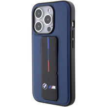 Заредете изображение във визуализатора на галерията – BMW M Grip Stand Bicolor case for iPhone 15 Pro - navy blue
