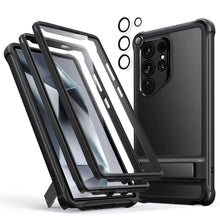 Заредете изображение във визуализатора на галерията – ESR Armor Kickstand case for Samsung Galaxy S24 Ultra - transparent and black
