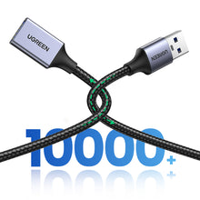 Заредете изображение във визуализатора на галерията – Ugreen extension cord adapter cable USB (male) - USB (female) 3.0 5Gb/s 2m gray (US115)
