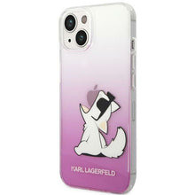 Заредете изображение във визуализатора на галерията – Original faceplate case karl lagerfeld klhcp14mcfnrcpi for iphone 14 plus (choupette eat / pink)
