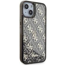 Заредете изображение във визуализатора на галерията – Original faceplate case GUESS GUHCP14XLC4PSGU for iPhone 14 PRO MAX (Liquid Glitter 4G Translucent / purple)
