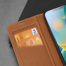 Заредете изображение във визуализатора на галерията – Dux Ducis Skin X2 case for iPhone 14 Plus case with magnetic flap brown
