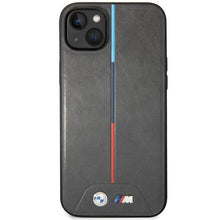 Заредете изображение във визуализатора на галерията – Case BMW BMHCP14S22PVTA iPhone 14 6.1" grey/grey Quilted Tricolor
