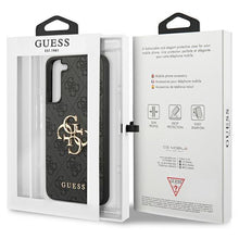 Заредете изображение във визуализатора на галерията – Guess GUHCS23M4GMGGR S23+ S916 grey/grey hardcase 4G Big Metal Logo
