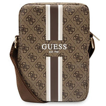 Заредете изображение във визуализатора на галерията – Guess 4G Stripes bag for 8" tablet - brown
