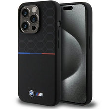 Заредете изображение във визуализатора на галерията – BMW M Silicone Pattern MagSafe case for iPhone 15 Pro - black
