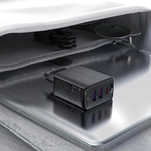 Заредете изображение във визуализатора на галерията – Acefast A57 PD 35W GaN charger 2 x USB-A + USB-C with 3 ports - black
