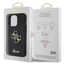 Заредете изображение във визуализатора на галерията – Original Case GUESS hardcase Glitter Script Big 4G GUHCP13LHG4SGK for Iphone 13 Pro black
