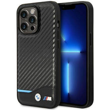 Заредете изображение във визуализатора на галерията – Case BMW BMHMP14L22NBCK iPhone 14 Pro 6.1" black/black Carbon MagSafe
