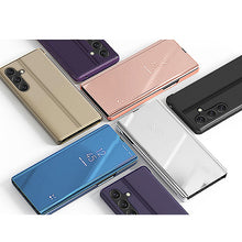 Заредете изображение във визуализатора на галерията – Clear View Case cover for Samsung Galaxy A54 5G blue flip cover
