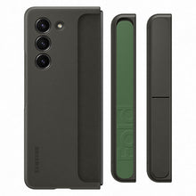 Заредете изображение във визуализатора на галерията – Silicone case for Samsung Galaxy Z Fold 5 with stand and strap - black
