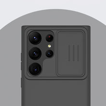Заредете изображение във визуализатора на галерията – Nillkin CamShield Silky Magnetic Case for Samsung Galaxy S23 Ultra Cover with MagSafe with Camera Cover Black
