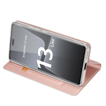 Заредете изображение във визуализатора на галерията – Dux Ducis Skin Pro Case for Xiaomi 13 Lite Flip Card Wallet Stand Pink
