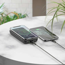 Заредете изображение във визуализатора на галерията – Hoco power bank 10 000mah with lcd and wirelles charging pd22,5w + qc3.0 j76 black - TopMag
