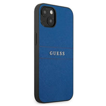 Заредете изображение във визуализатора на галерията – Guess GUHCP13MPSASBBL iPhone 13 6,1" niebieski/blue Saffiano Strap
