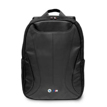 Заредете изображение във визуализатора на галерията – BMW Backpack BMBP15SPCTFK 16" black/black Carbon&amp;Leather Tricolor
