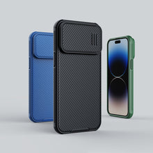 Заредете изображение във визуализатора на галерията – Nillkin CamShield S Case case for iPhone 14 Pro Max armored cover camera cover blue
